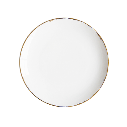 Gold Gilded Stone Dinner Plate